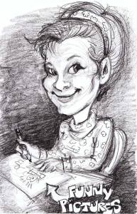 Self-caricature sketch - 1994